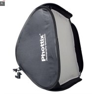 Phottix 60x60 cm Easy-Up Foto Studio Softbox Kit mit Blitzhalter und Bowens Ring